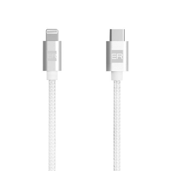 ER POWER – USB-C/Lightning kabel 1,2 m - b&#237;l&#253;