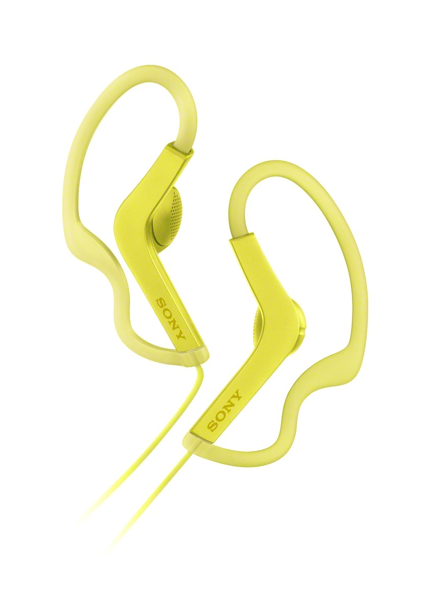 SONY sluchátka ACTIVE MDR-AS210AP, handsfree,žluté