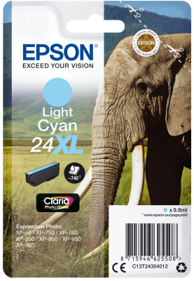 Levně Epson Singlepack Light Cyan 24XL Claria Photo Ink
