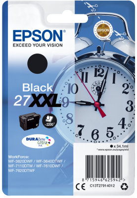 Epson Singlepack Black 27XXL DURABrite Ultra Ink