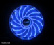  přídavný ventilátor Akasa Vegas LED 12 cm modrá