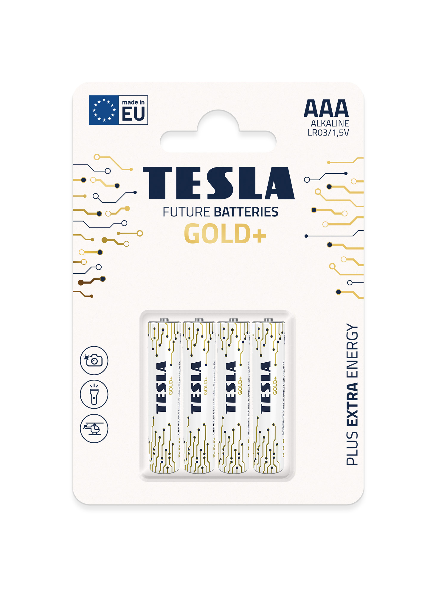 TESLA - baterie AAA GOLD+, 4ks, LR03