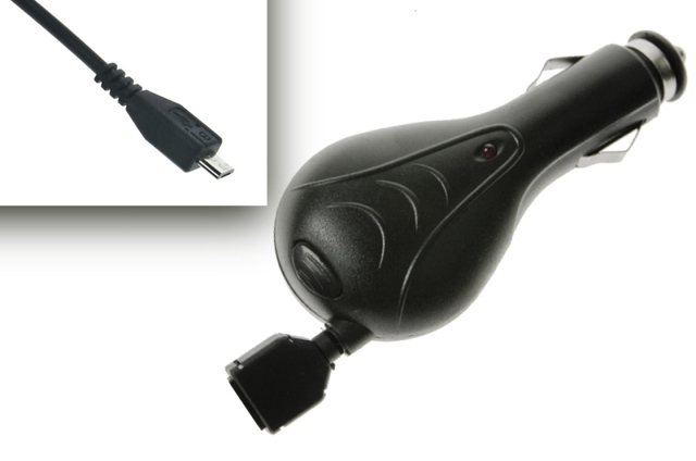 Samonavíjecí nabíječka do auta ALIGATOR micro USB 1A, originální