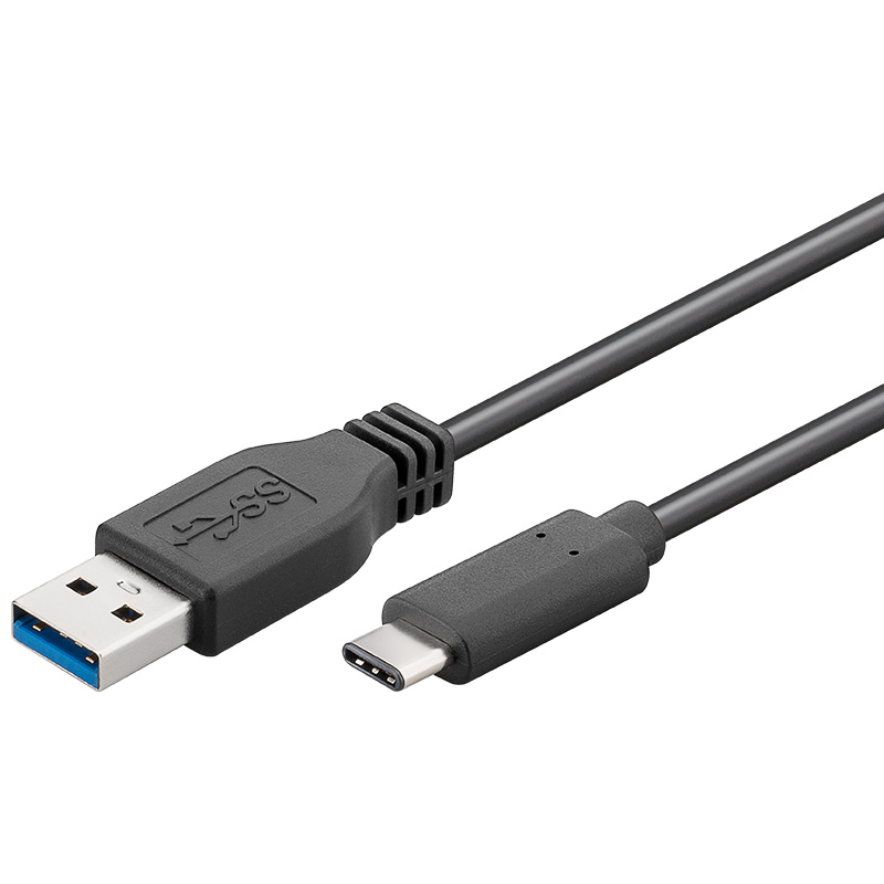 PremiumCord USB-C/male - USB 3.0 A/Male, černý, 0,5m