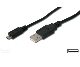  PremiumCord Kabel micro USB 2.0, A-B 20cm, černá