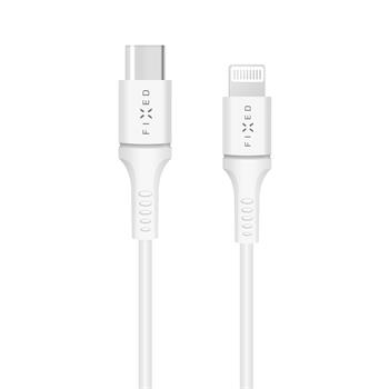 Datový a nabíjecí kabel FIXED s konektory USB-C/Lightning a podporou PD, 1 metr, MFI certifikace, bí
