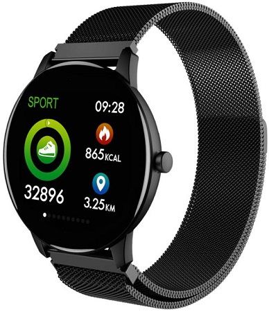 Chytré hodinky CARNEO Smart hodinky SlickFit Oxygen+, Černé