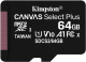  Kingston Canvas Select Plus A1/micro SDXC/64GB/100MBps/UHS-I U1 / Class 10