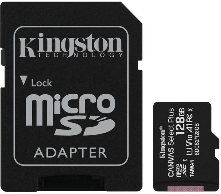 Kingston Canvas Select Plus microSD 128 GB + SD adaptér