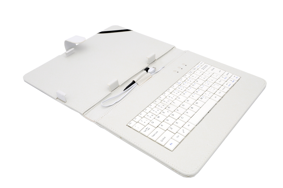 AIREN AiTab Leather Case 4 with USB Keyboard 10" WHITE (CZ/SK/DE/UK/US.. layout)
