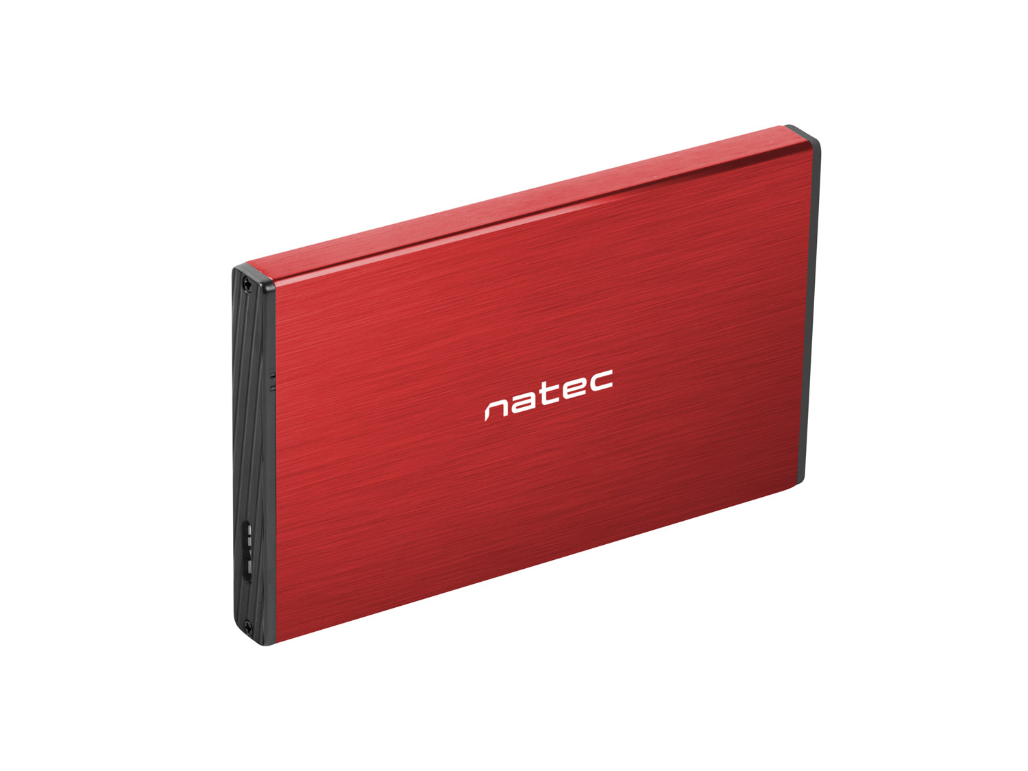 Externí box pro HDD 2,5" USB 3.0 Natec Rhino Go, červený, hliníkové tělo