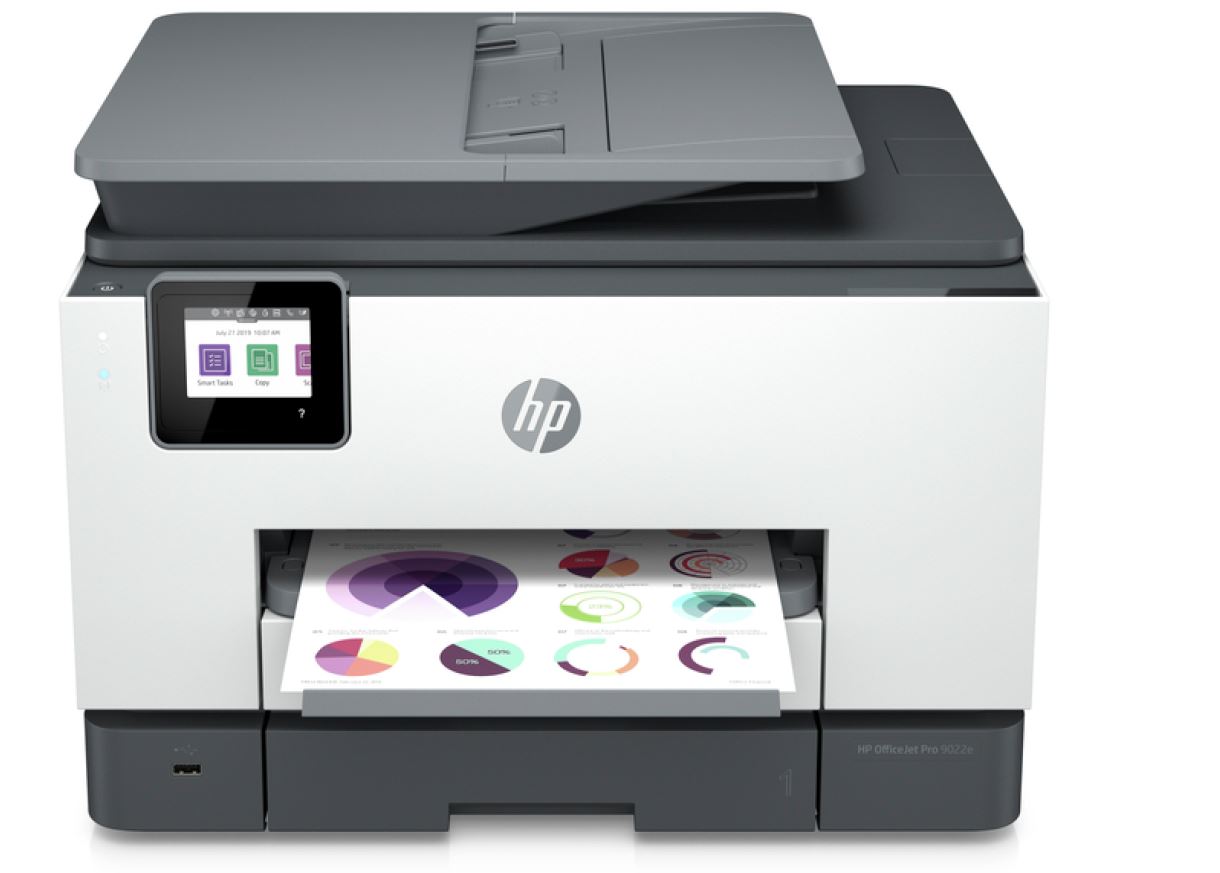 HP Officejet Pro 9022e, A4 tisk, sken, kopírování a fax. 24 / 20 ppm, wifi, LAN, USB, HP Instant Ink