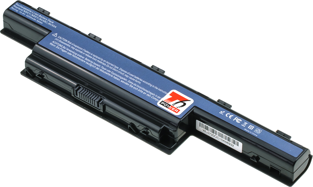Baterie T6 Power Acer Aspire V3-771, V3-772G, TravelMate P643-M, P273-M, 5200mAh, 56Wh, 6cell