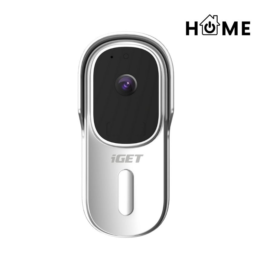 iGET HOME Doorbell DS1 White - WiFi bateriový videozvonek, FullHD 