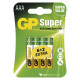  GP alkalická baterie SUPER AAA (LR03) 6+2BL