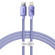  Baseus CAJY000205 Crystal Shine Series Datový Kabel USB-C - Lightning 20W 1,2m Purple