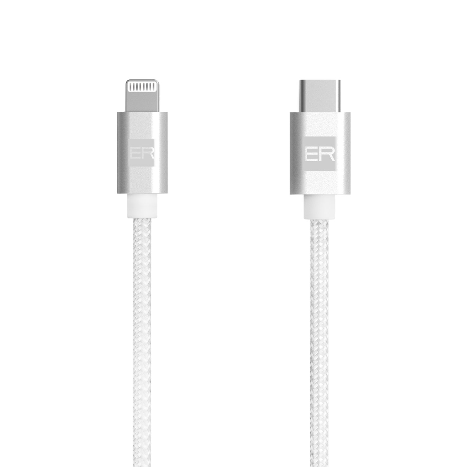 ER POWER – USB-C/Lightning kabel 2 m - bílý