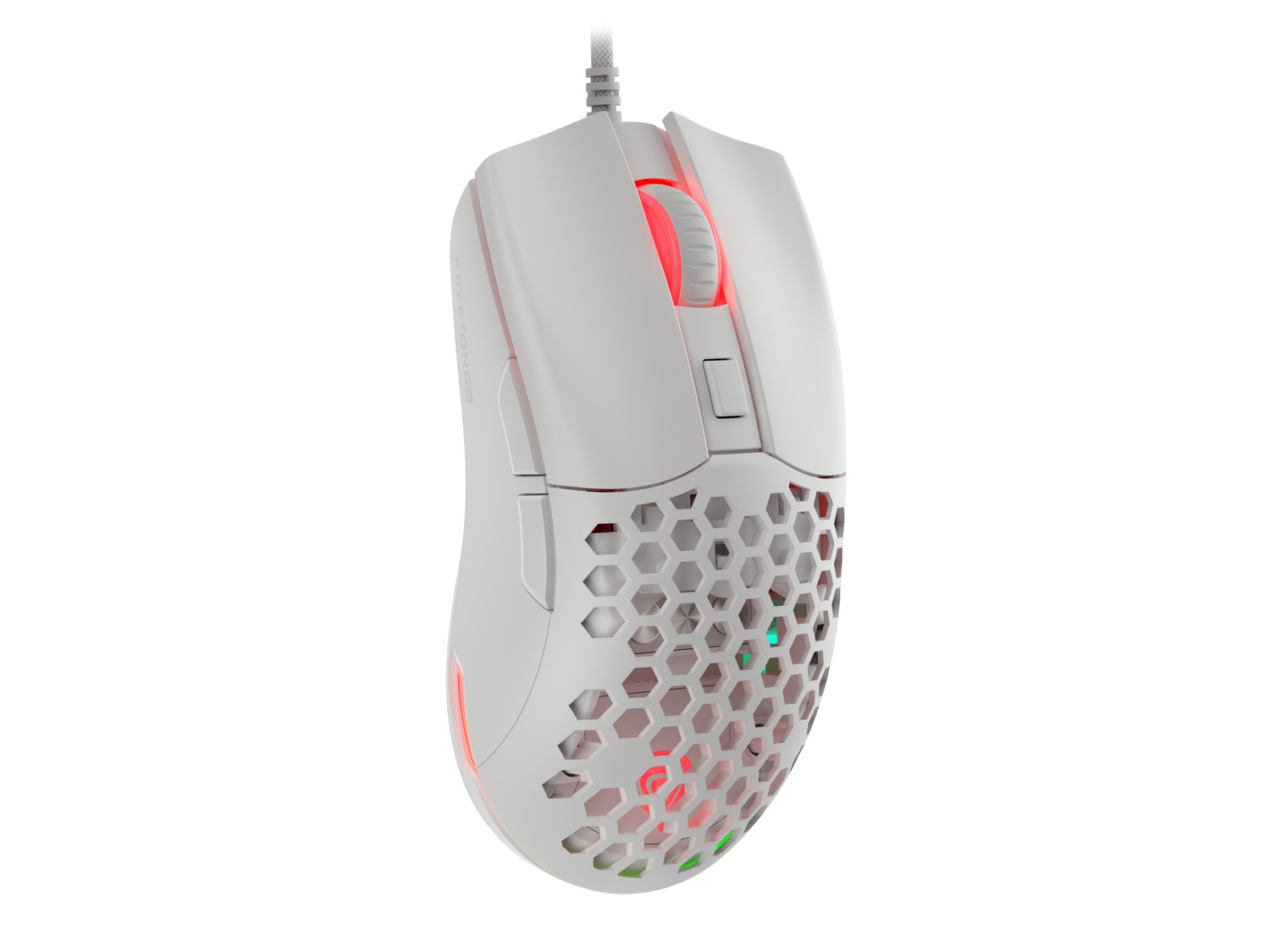 Genesis herní optická myš KRYPTON 750/RGB/8000 DPI/Herní/Optická/Drátová USB/Bílá (ROZBALENO)