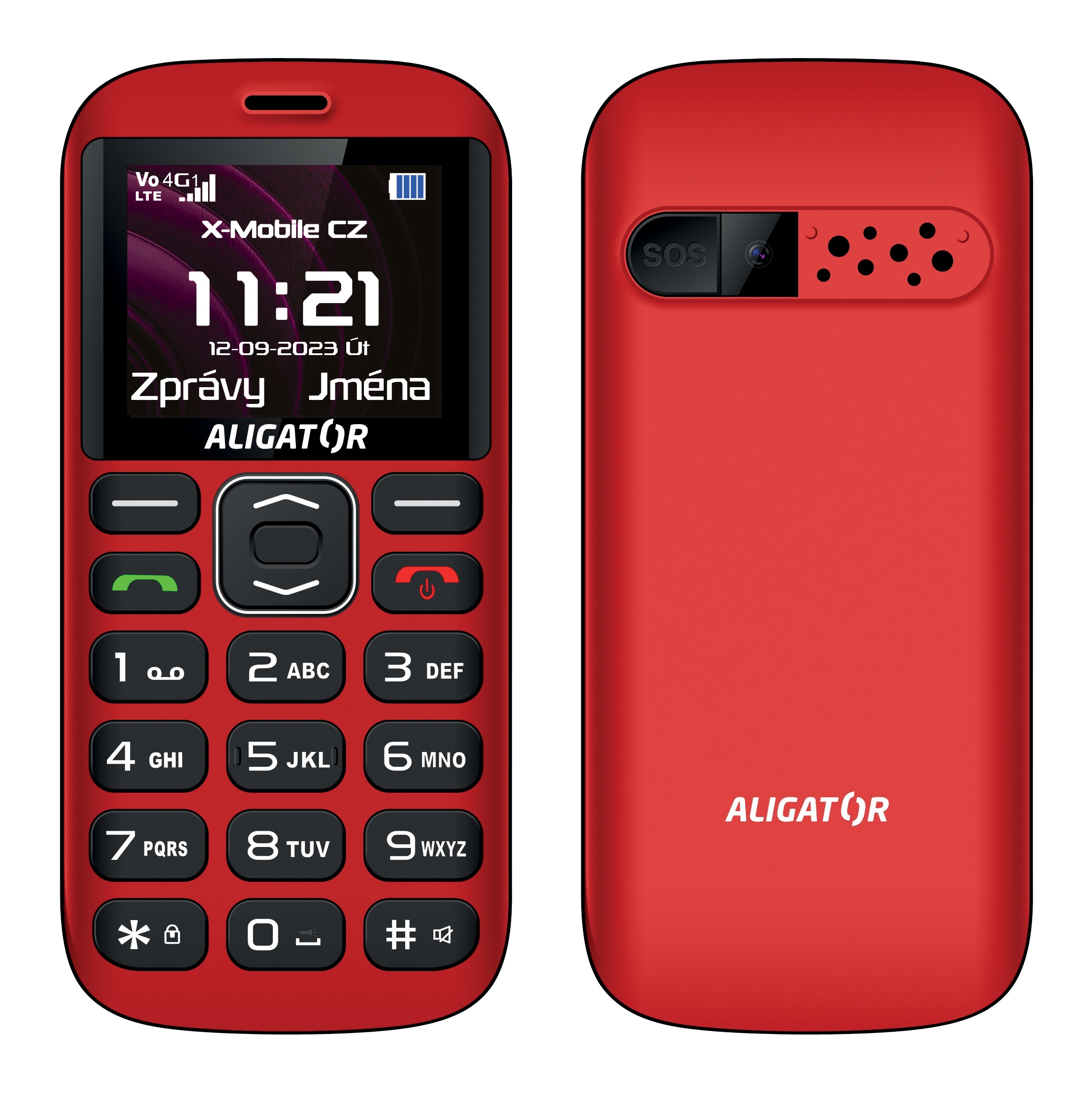 ALIGATOR A720 4G Sen.červeno-čern+st.nab.