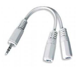 Kabel.rozdvojka jack 3,5na2x3,5mm M/F,10cm, audio