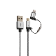  Micro USB + Lightning Cable - Sync & Charge 120cm Silver
