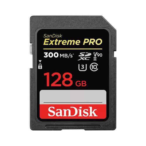 SanDisk  Extreme PRO/SDXC/128GB/300MBps/UHS-II U3 / Class 10/Čern&#225;