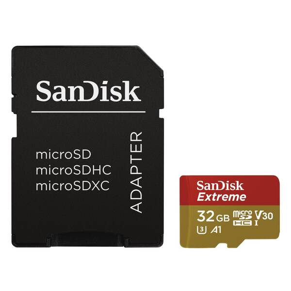 SanDisk Extreme/micro SDHC/32GB/100MBps/UHS-I U3 / Class 10/+ Adapt&#233;r