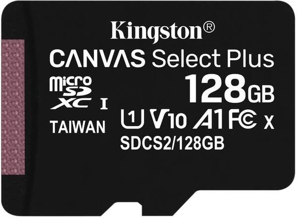 Kingston Canvas Select Plus A1/micro SDXC/128GB/100MBps/UHS-I U1 / Class 10