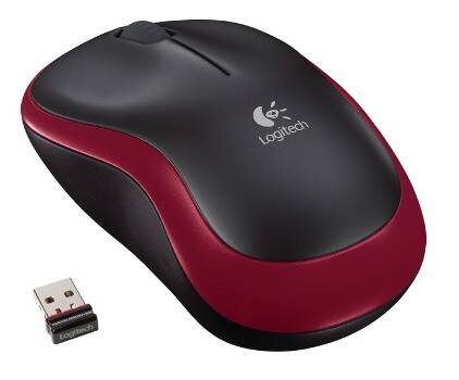 myš Logitech Wireless Mouse M185 nano červen&#225;