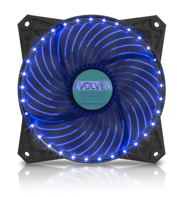 EVOLVEO ventil&#225;tor 120mm, LED 33 bodů, modr&#253;