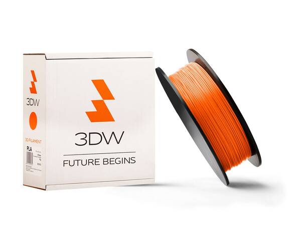 3DW - PLA filament 1,75mm fluooranž.,1kg, tisk 190-210&#176;C