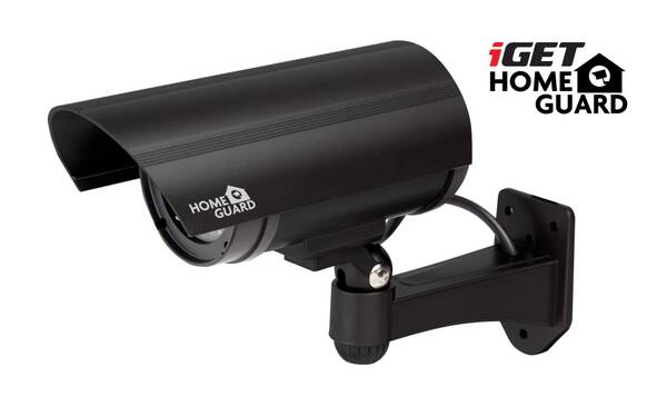 iGET HGDOA5666 - atrapa/maketa bezpečnostn&#237; CCTV kamery, blikaj&#237;c&#237; črv. LED,4x n&#225;lepka CCTV varov&#225;n&#237;