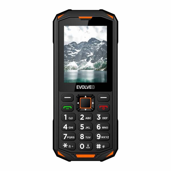 EVOLVEO StrongPhone X5, vodotěsn&#253; odoln&#253; Dual SIM telefon, černo-oranžov&#225;