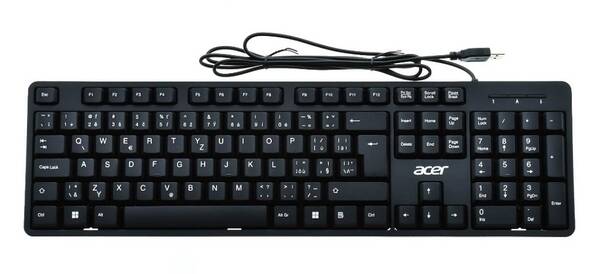 Acer Wired Keyboard/Dr&#225;tov&#225; USB/CZ-SK layout/Čern&#225;