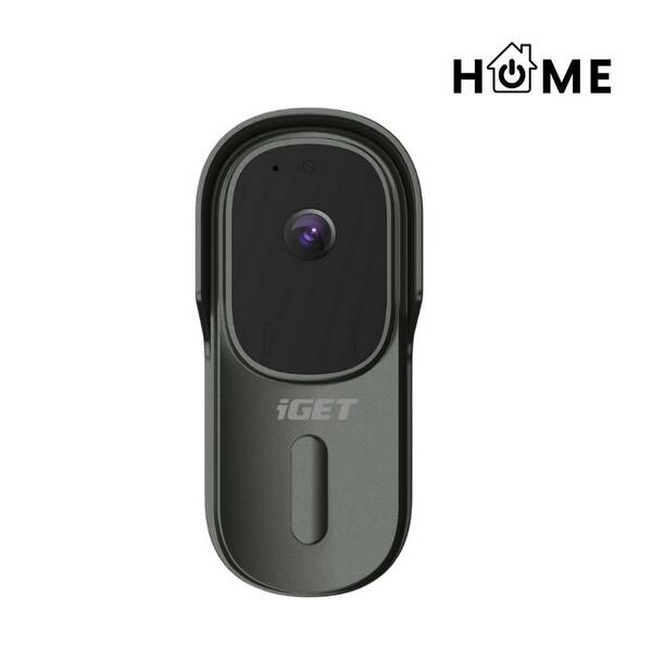 iGET HOME Doorbell DS1 Anthracite - WiFi bateriov&#253; videozvonek, FullHD, obousměrn&#253; zvuk, CZ aplikace