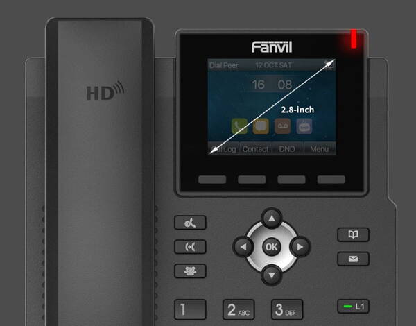 Fanvil X3SG SIP telefon, 2,8&quot;bar.disp., 4SIP, dual Gbit, PoE