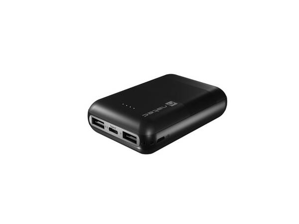 NATEC powerbanka TREVI COMPACT 10000 mAh 2X USB-A + 1X USB-C, čern&#225;