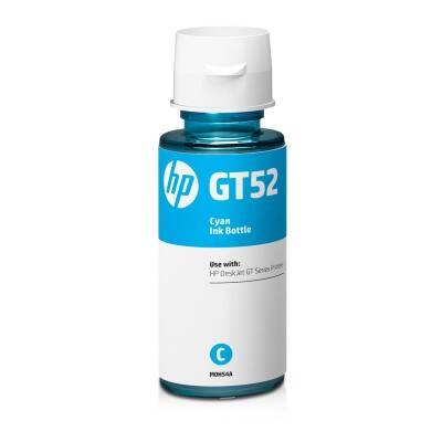 HP GT52 - azurov&#225; lahvička s inkoustem