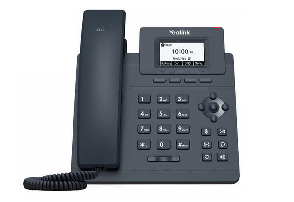 Yealink SIP-T30P SIP telefon, PoE, 2,3&quot; 132x64 nepodsv. LCD, 1 x SIP &#250;č., 100M Eth
