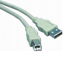 PremiumCord Kabel USB 2.0, A-B, 3m, šed&#253;