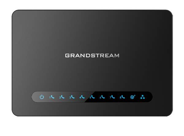 Grandstream HT818 (ATA), 8x FXS, 2 SIP profily, 1x Gbit LAN, NAT router, 3-cestn&#225; konf.