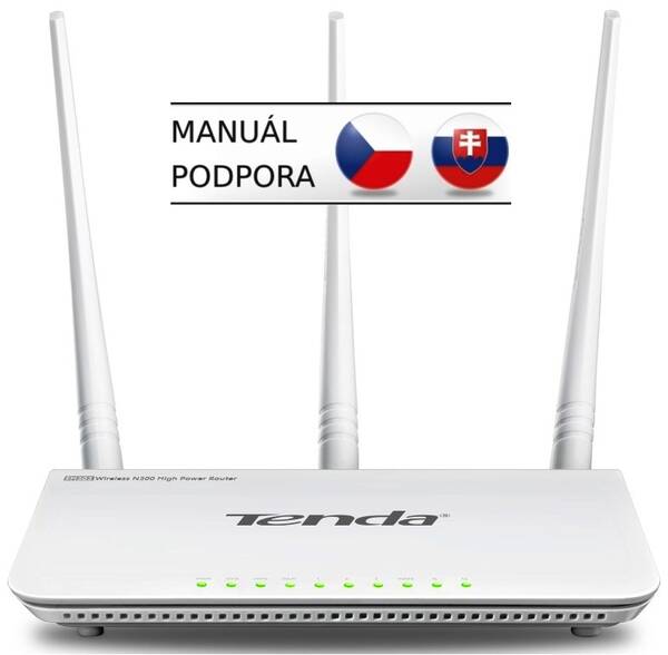 Tenda F3 (F303) WiFi N Router 802.11 b/g/n, 300 Mbps, WISP, Universal Repeater, 3x 5 dBi ant&#233;ny