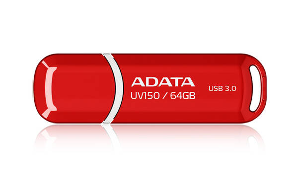 ADATA UV150/64GB/100MBps/USB 3.0/USB-A/Červen&#225;