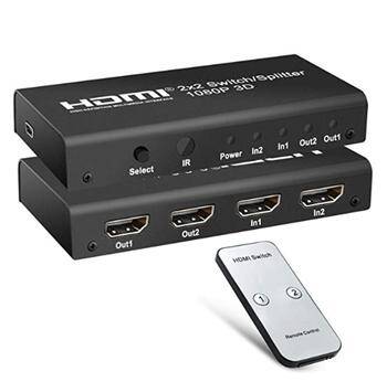 PremiumCord HDMI switch 2:2, 3D,1080p,d&#225;lkov&#233; ovl.