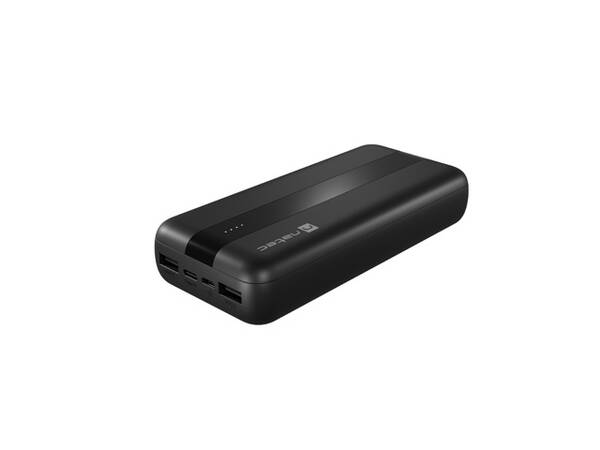 NATEC powerbanka TREVI 20000 mAh 2X USB-A +1X USB-C, čern&#225;