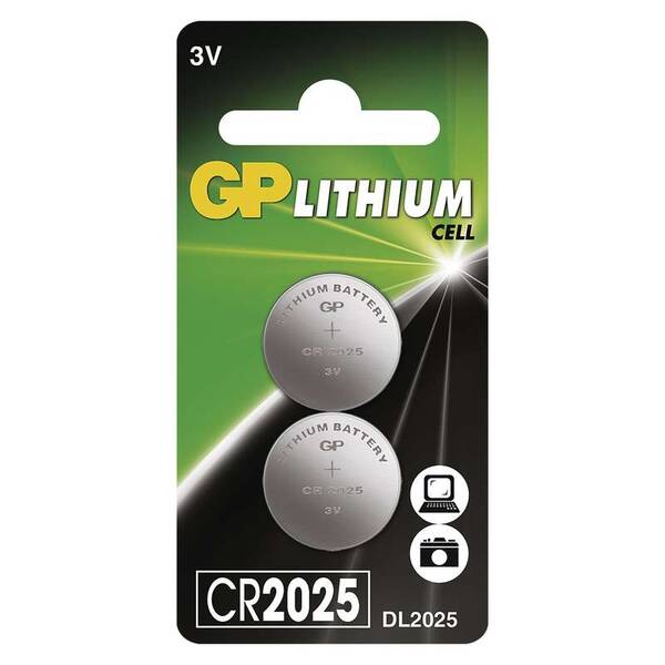 GP CR2025 Lithiov&#225; knofl&#237;kov&#225; baterie (2ks)