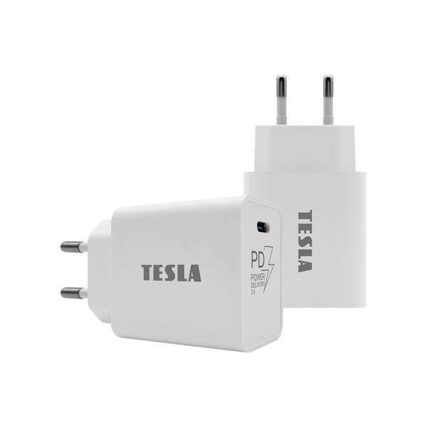 TESLA Power Charger T100 20W PD 3.0/PPS (b&#237;l&#225;)