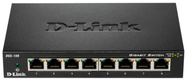 D-Link DGS-108 kovov&#253; 8-port 10/100/1000 Switch