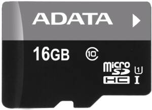 Adata/micro SDHC/16GB/50MBps/UHS-I U1 / Class 10/+ Adapt&#233;r