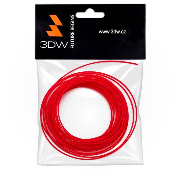 3DW - ABS filament 1,75mm červen&#225;, 10m, tisk 220-250&#176;C
